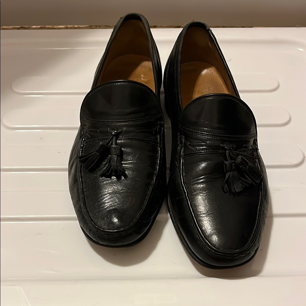 Classic Black Leather Loafers